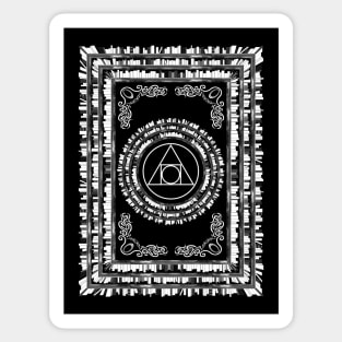 The Philosopher's Stone - Symbol of Alchemy (Bookcase Design) Sticker